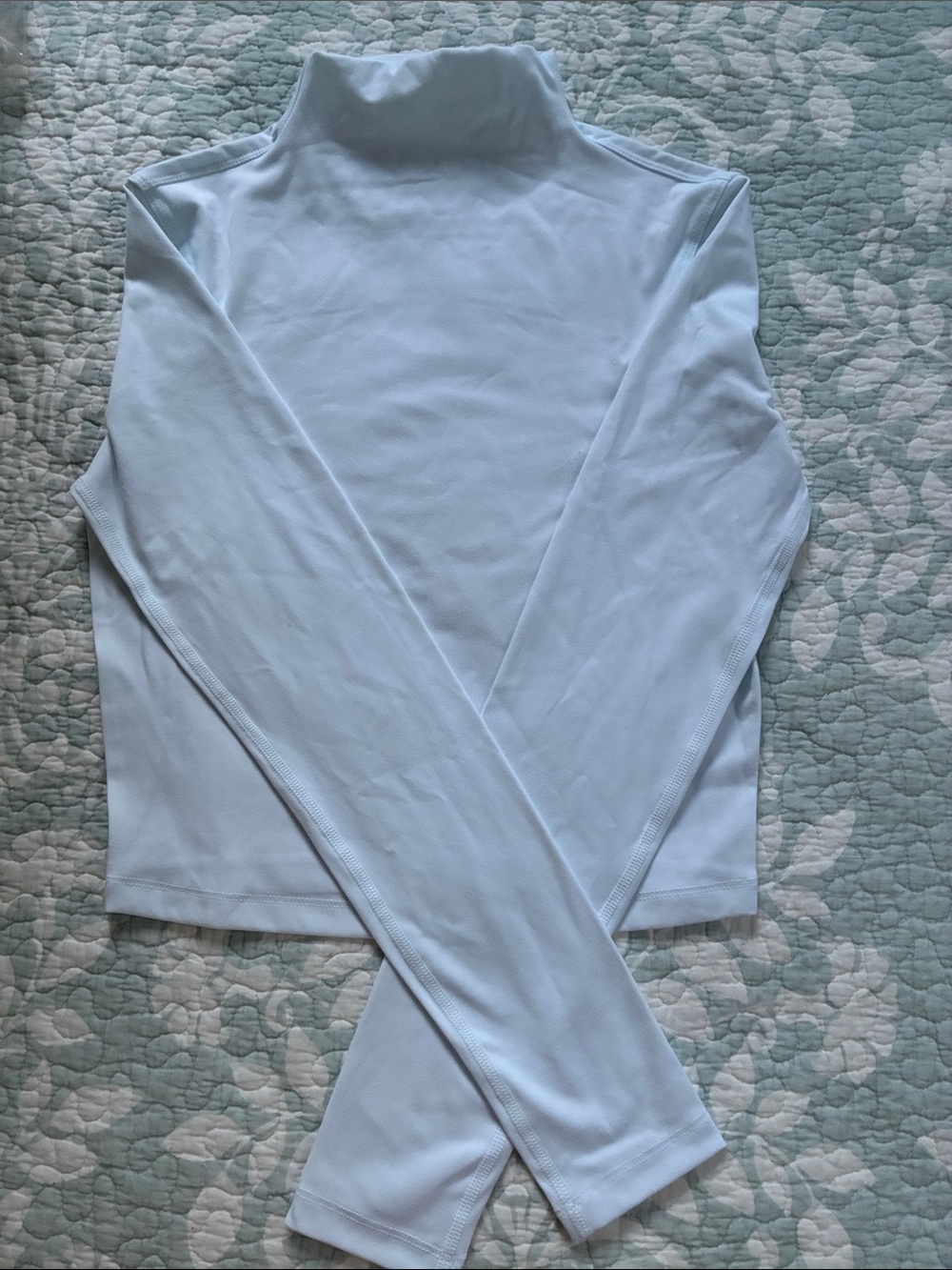 Yogalicious Light Blue Long-Sleeve Mock Neck Top